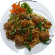 Pasta meat balls